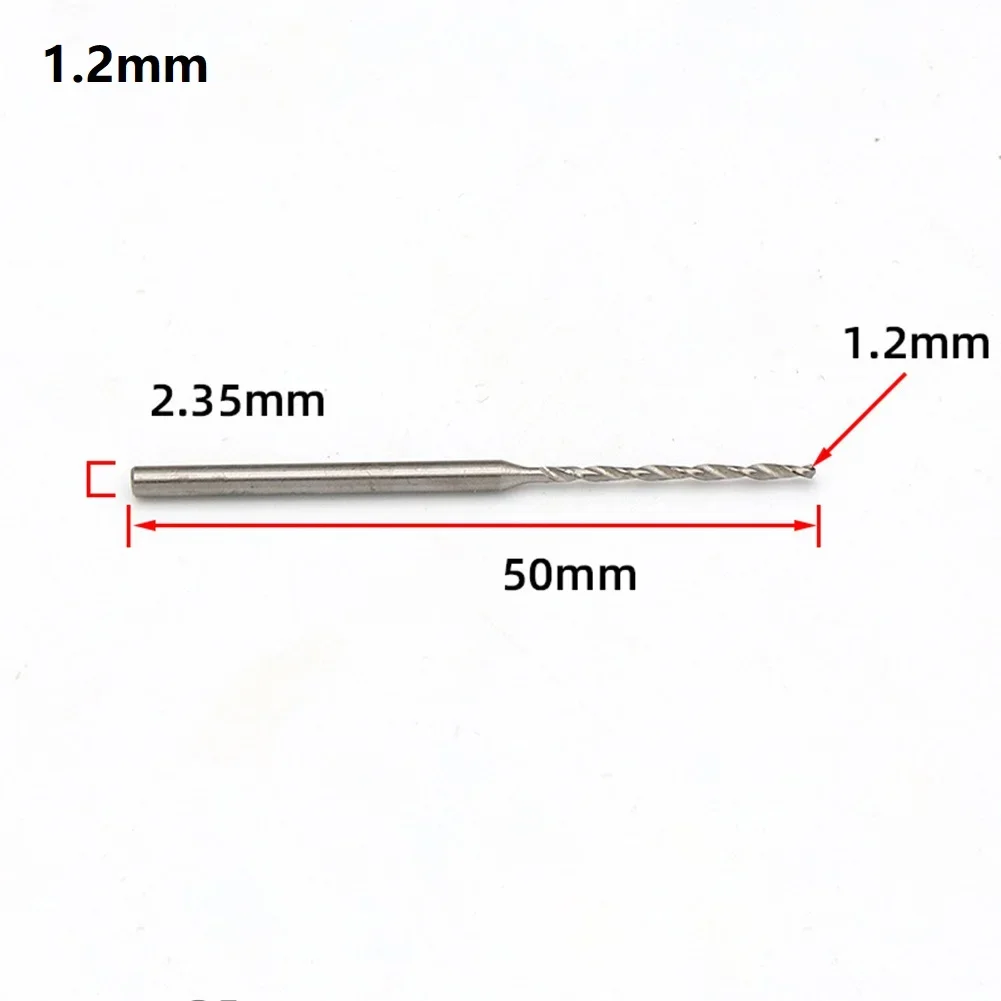 高品質のミニプラスチックドリルビット,0.8mm-2mm,長さ50mm,hss,0.8mm-2mm, 2.35mm,シャンク直径