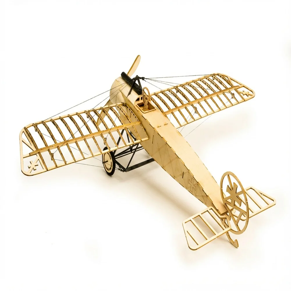 X8 Fokker-E 410mm Balsa Wood Model Kit | Vintage Aviation Static Display Craft DIY Hobby - view 6