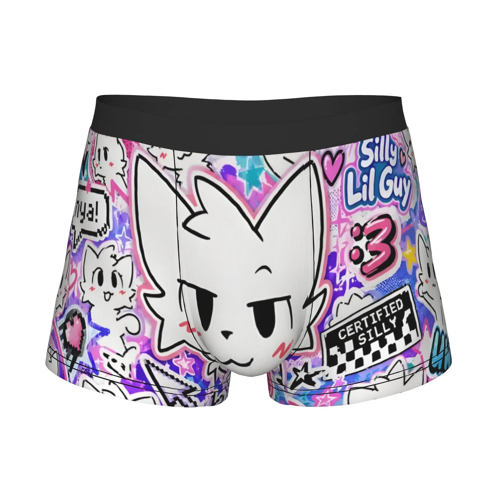 Male Fashion Boykisser Meme  Underwear Furry Cat Cartoon  Boxer Briefs Soft Shorts Panties Underpants