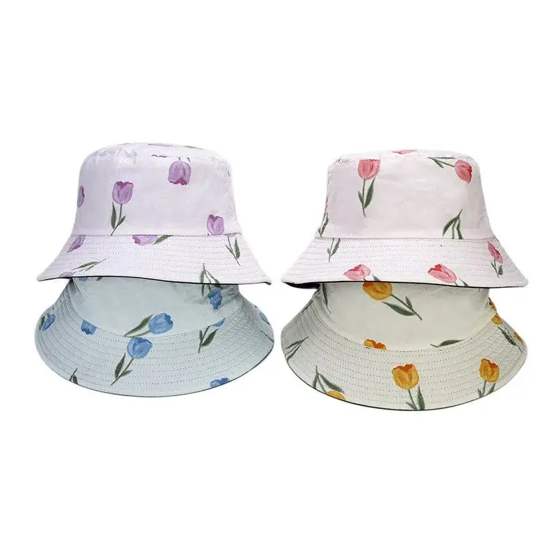 

2024 Four Seasons Cotton Print Bucket Hat Fisherman Hat Outdoor Travel Sun Cap For Men And Women 104