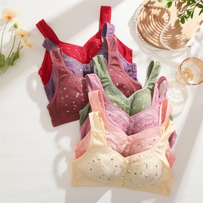 חזית סגירה לדחוף חזיות פרחונית bralette לדחוף חזיות לנשים תחתונים גודל גדול בתוספת גודל הלבשה תחתונה