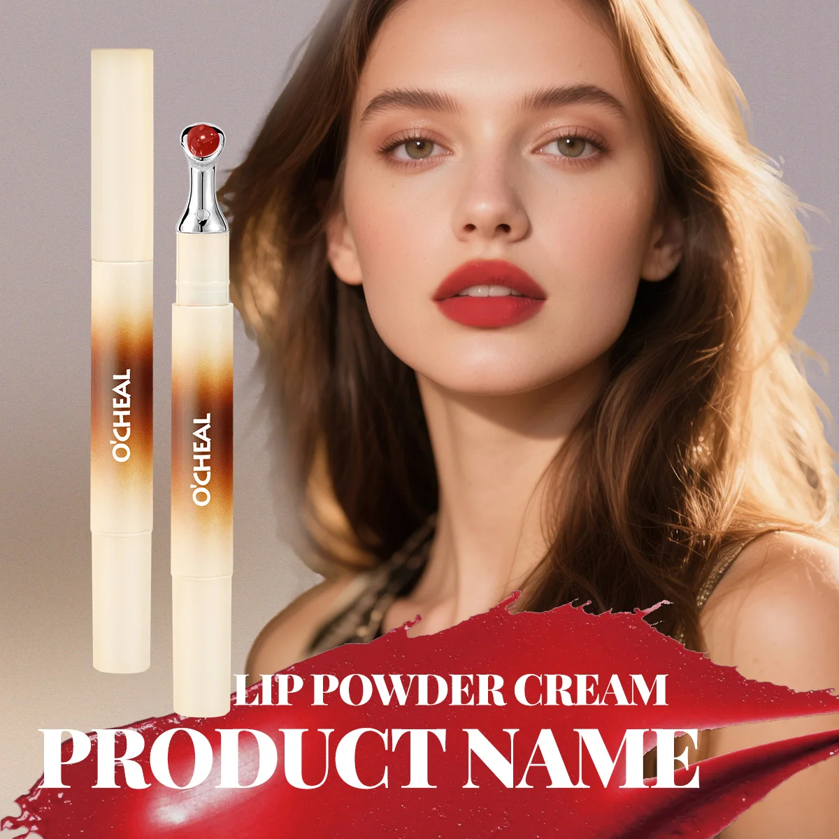 1PC matte lipgloss lipcrème, glad en langdurig, plakt niet aan de beker, vervaagt of blendet, perfecte make-uplook