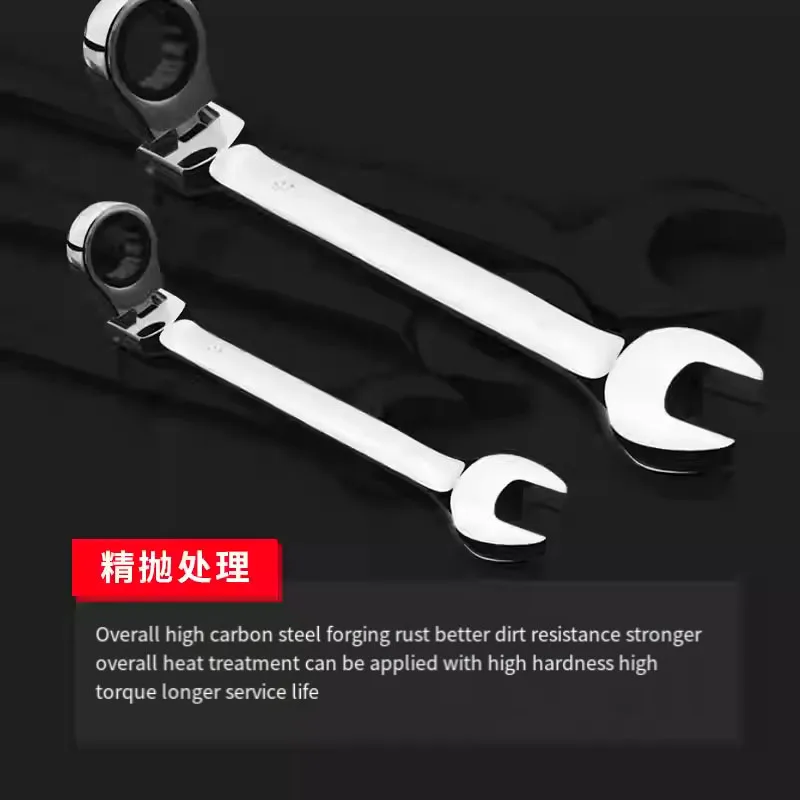 1~3P Combination Ratchet Wrench With Flexible Head 8mm-24mm Combination Wrench Quick Automatic Ratchet Wrench Car Repair Spanner