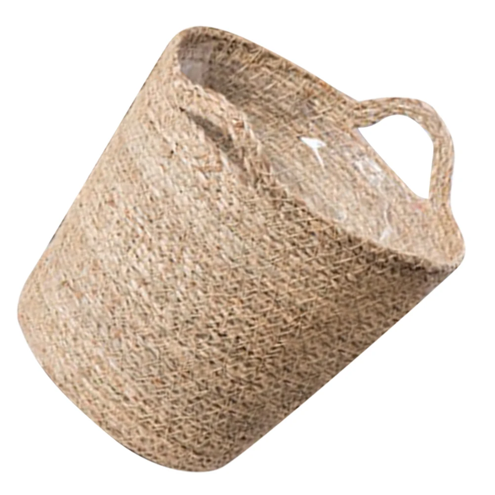 

Woven Flower Pot Indoor Planter Planting Basket Hand Straw Pots Decorative Weave Decorate