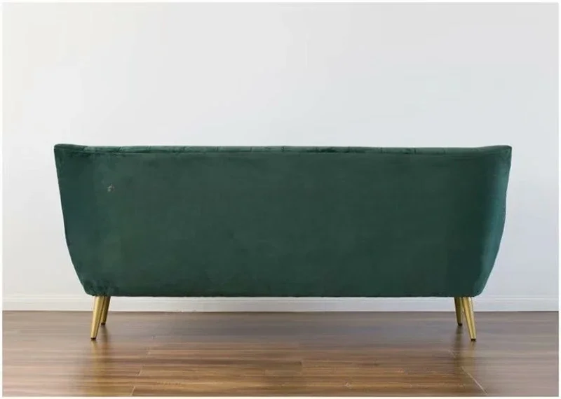 Скандинавский темно-зеленый фланелевой диван на троих, мебель из нержавеющей стали, диван для отдыха, клуба, приема, переговоров