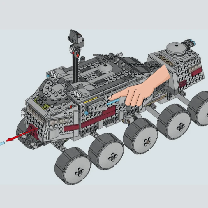 Un tanque con diez ruedas 75151 juegos de bloques de construcción compatibles con partículas Legoed adecuadas para regalos de Navidad 903 piezas