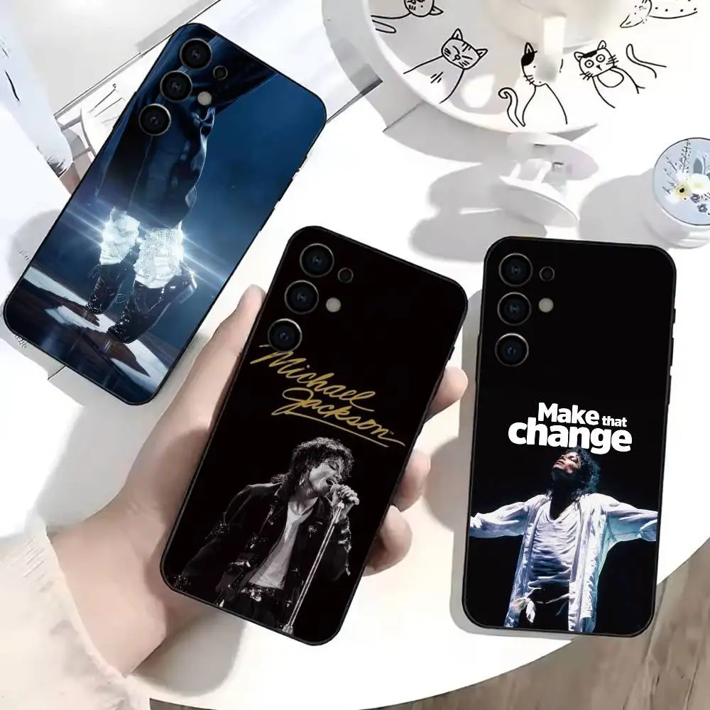 King of Pop -Michael-J- Jackson Phone Case For Samsung S25,S24,S21,S22,S23,S30,Ultra,S20,Plus,Fe,Soft Silicone Black Cover