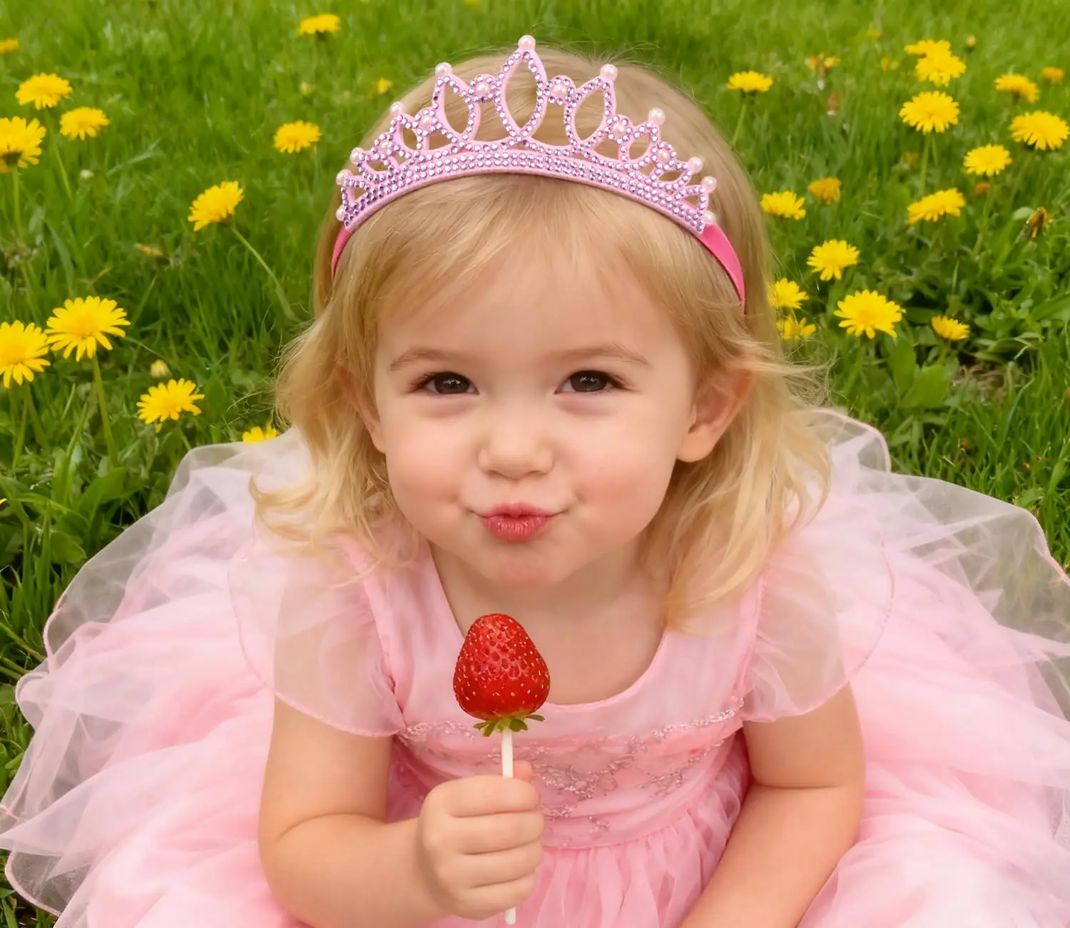 Baby Birthday Crown, Little baby Party Crown Photography Princess Bandage Infant Toddlers Newborn Hair Accessory Headwear Kids