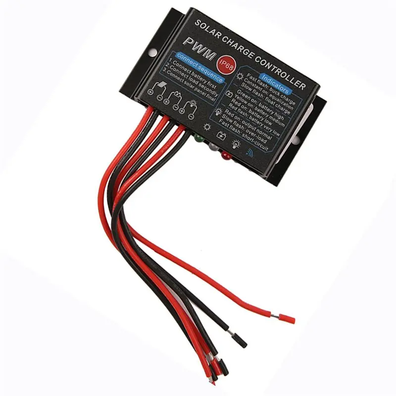 YSS-2X 10A 12V IP67 Waterproof Solar Charge Controller PWM Solar Control Regulator view 2