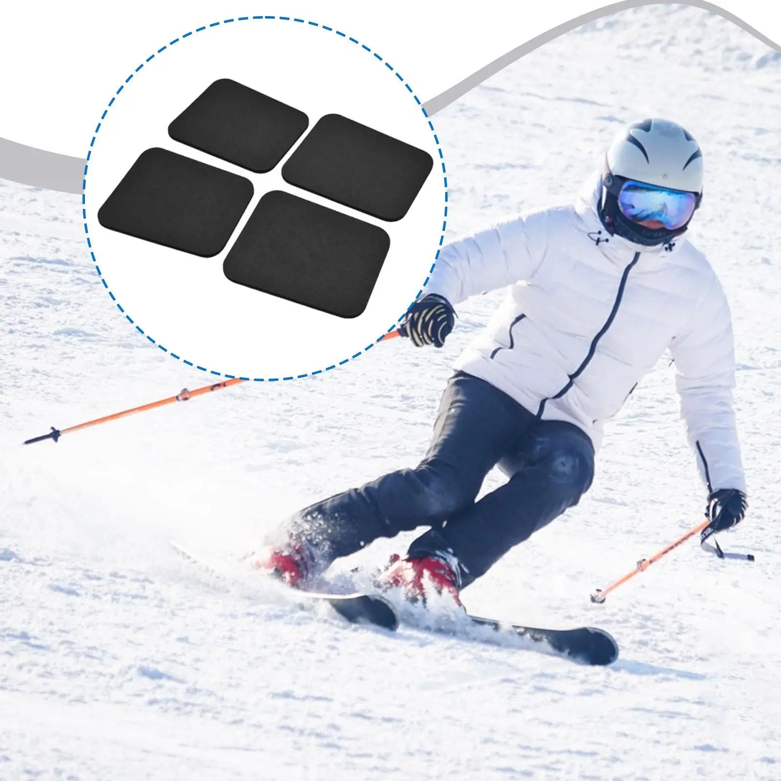 Universal Snowboard Shin Pads Thick Foam Protective Ski Shin Guards Cuttable Pad for Ski Boot Liner Comfort