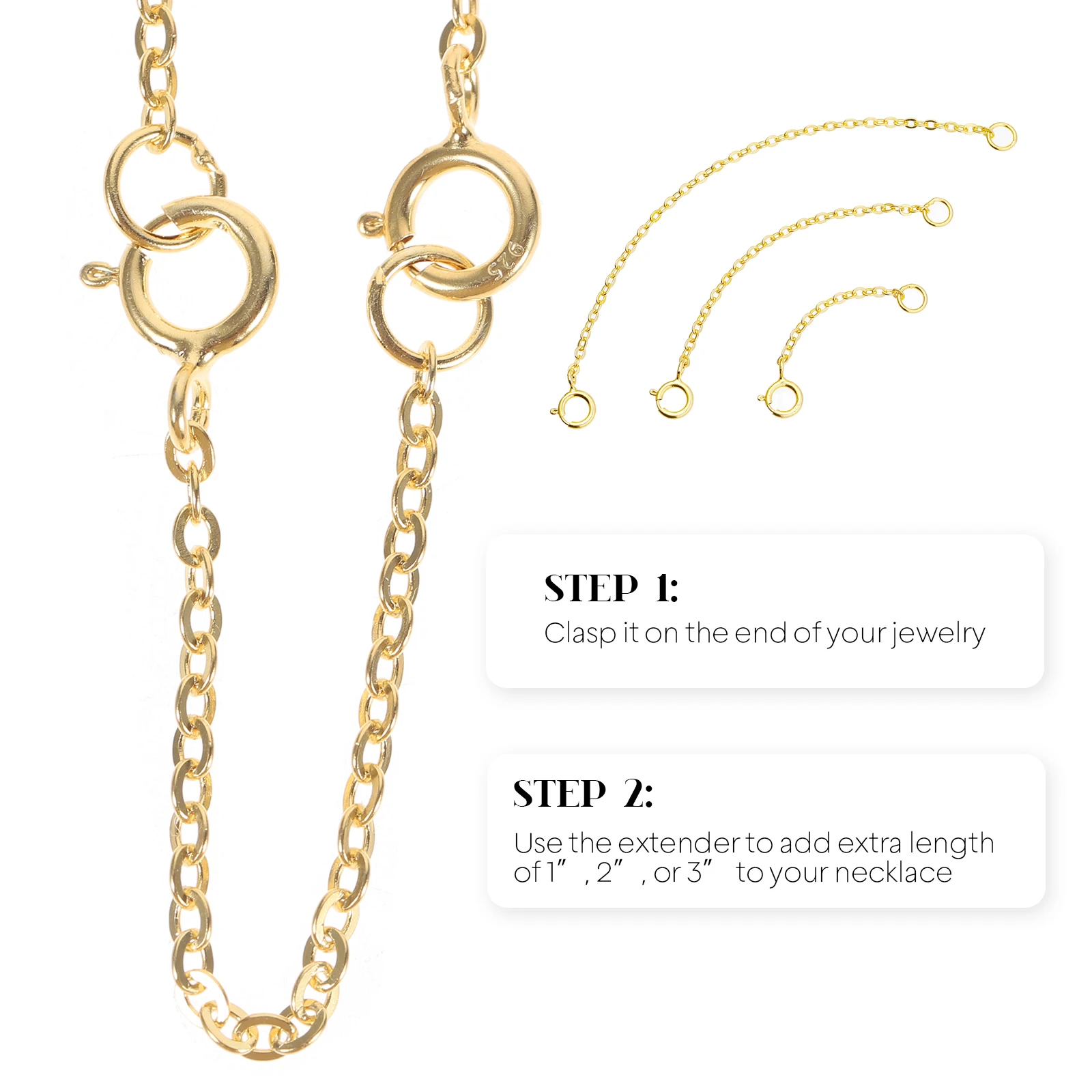 

3pcs Silver Extender Chains Adjustable Necklace Extender Chains For Jewelry Bracelet Making Supplies DIY Jewelry Accessories
