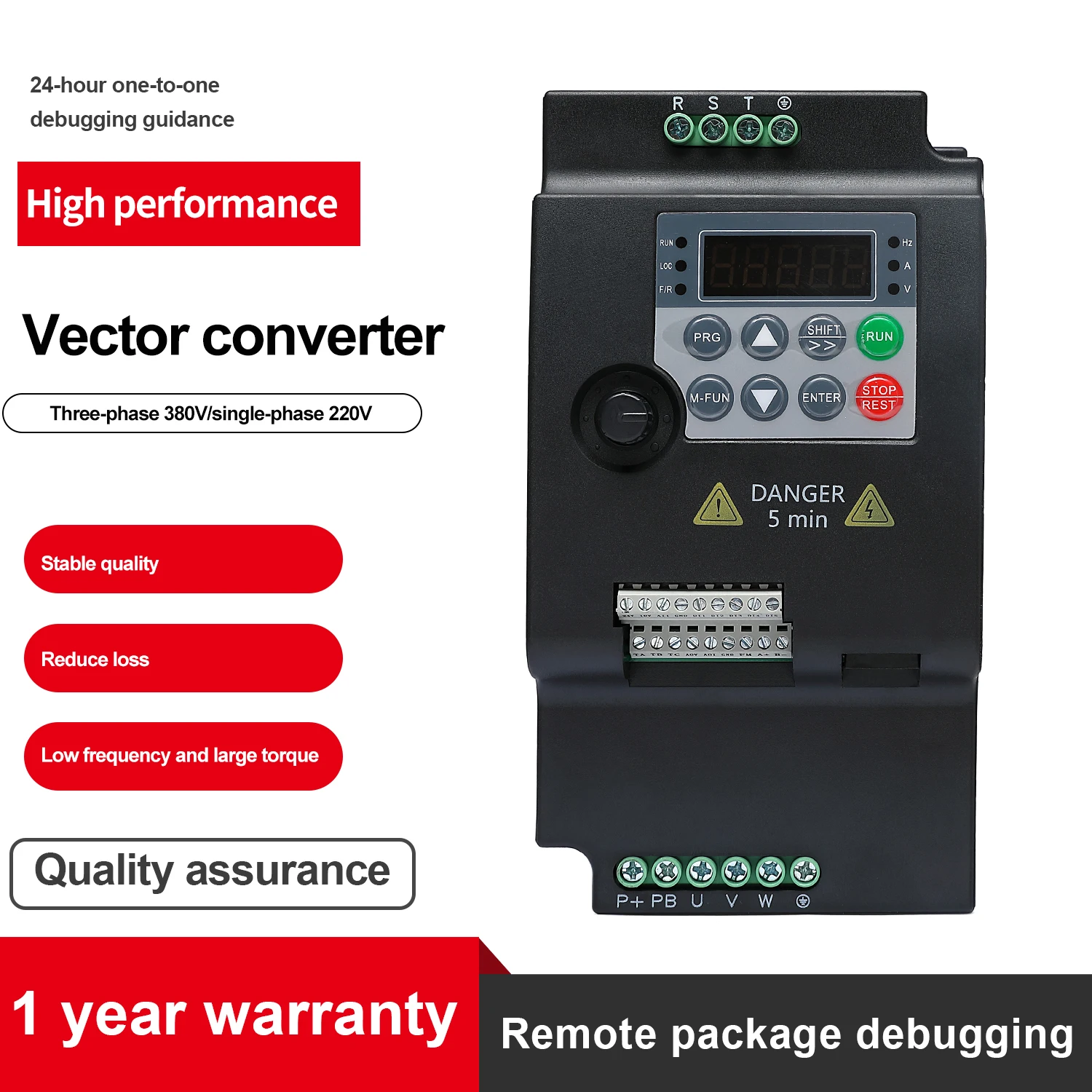 NEW 220V 380V Variable Frequency Drive Converter Inverter 0.75/1.5/2.2/4/5.5KW Motor Speed Controller VFD