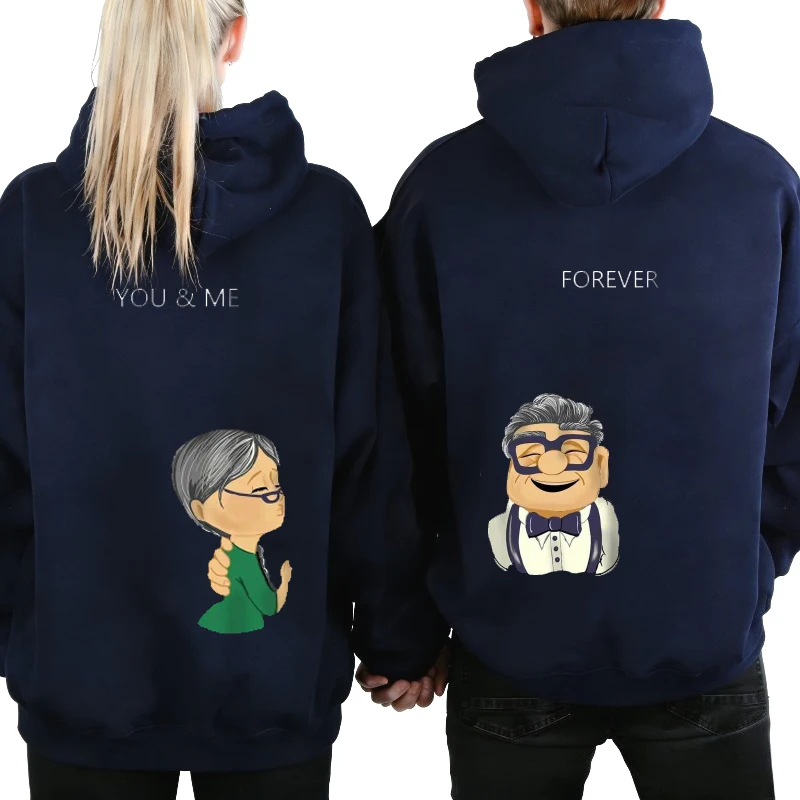 Sudadera con capucha para parejas, trajes para él y para ella, conjuntos a juego para parejas, regalo para amantes del marido y la esposa, jersey con patrón a juego