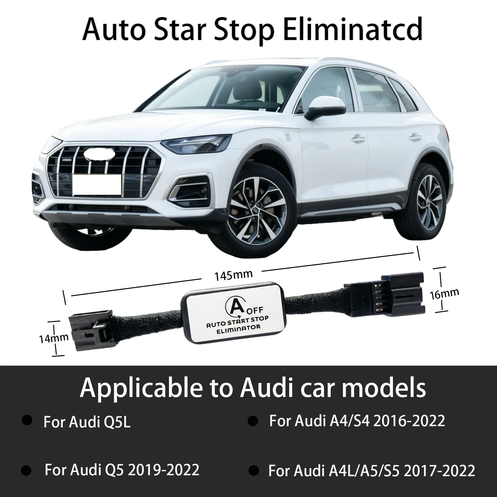 Auto Start Stop Eliminator for 2018-2022 Audi Q5L, 2016-22 Audi A4/S4, 20192022 Q5, 2017-2022 A4L/A5/S5Plug Play Car Accessories