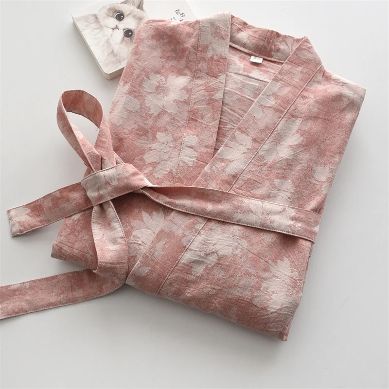 Albornoz elegante de mariposa Jacquard con tinte anudado, ropa de descanso suave y agradable para la piel, albornoz humeante para el sudor, regalos de vacaciones de lujo