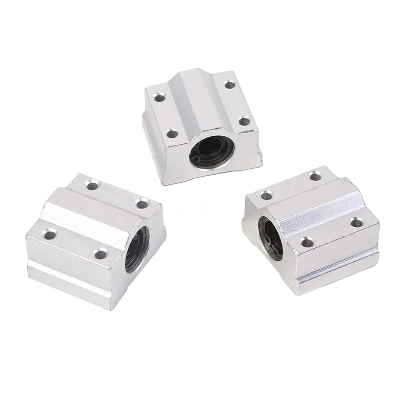 4PCS Linear Motion Ball Bearing Slide Block Bushing SCS6UU SCS8UU SCS10UU SCS12UU SCS16UU SCS20UU SCS8/10/12LUU Linear Shaft CNC