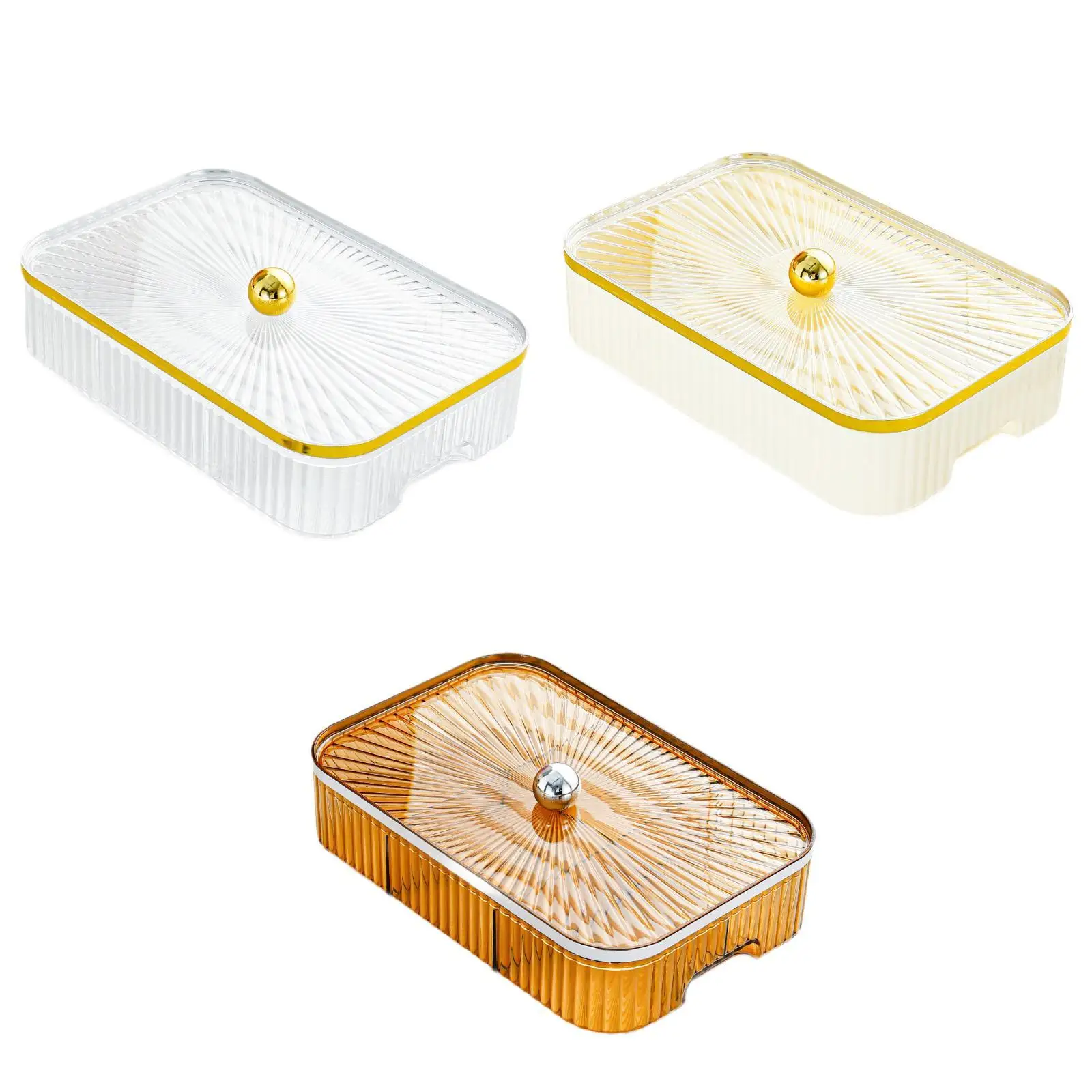 Dry Fruit Serving Tray with Lid Candy and Nut Dishes Nuts Plate with Compartments for Chocolate Dessert Sweets Cookies Wedding