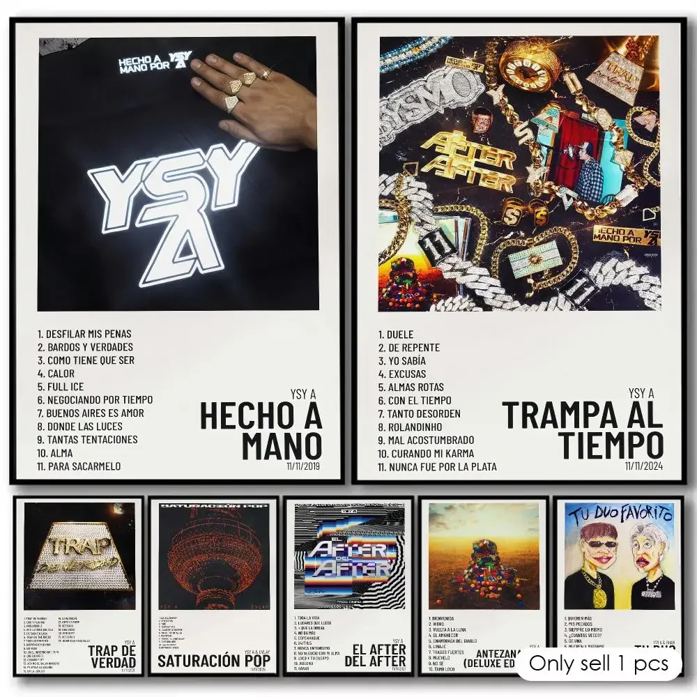 Argentine Rapper Y-Ysy A Music Album Painting Canvas Poster Hallway Bedroom Living Room Home bar Decoration interior Wall