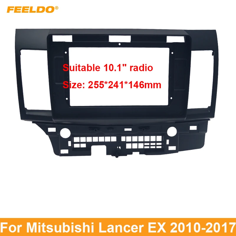 

Автомагнитола FEELDO, 2DIN, с обшивкой рамой, для Mitsubishi Lancer EX, большой экран 10,1 дюйма, CD/DVD-плеер, крепление на приборную панель