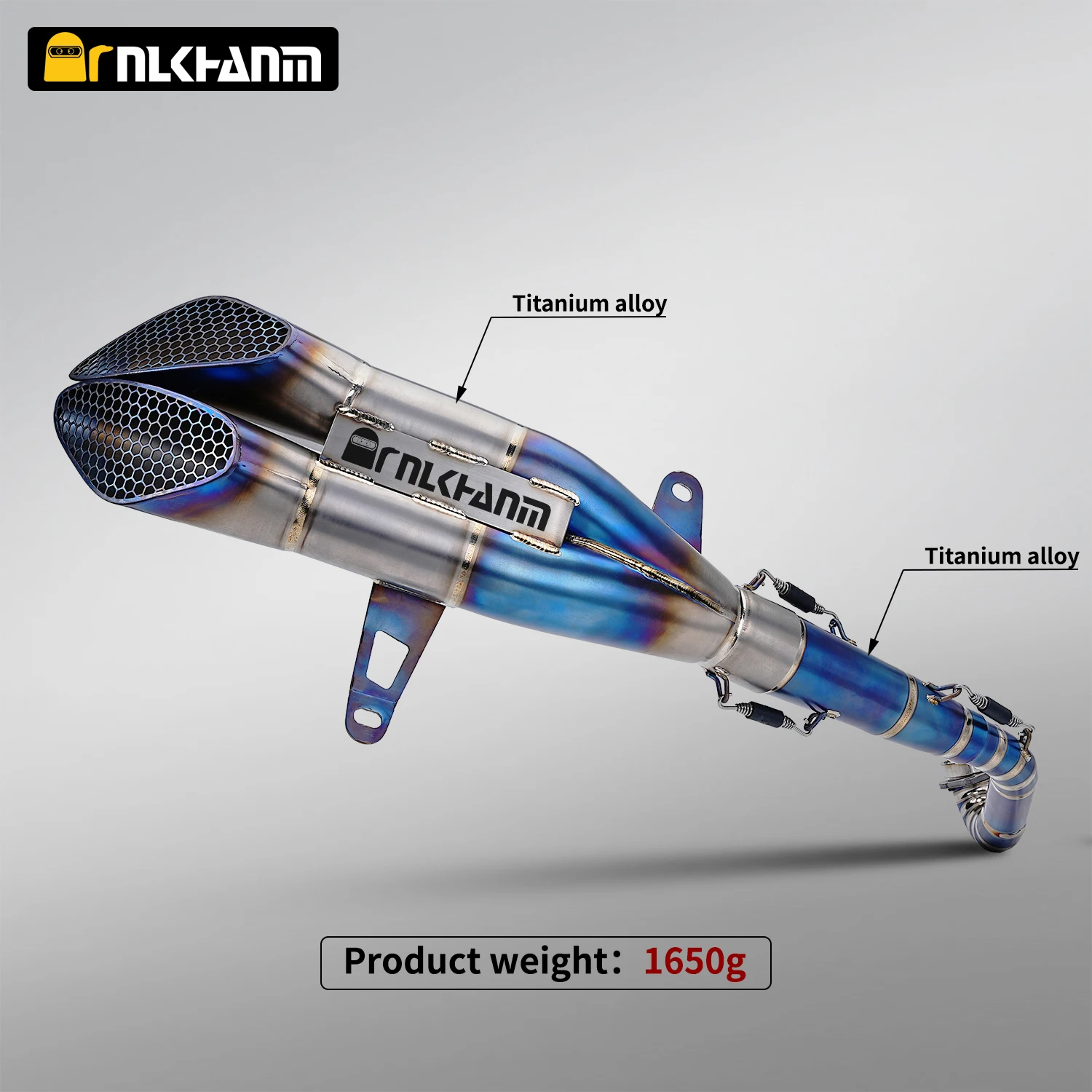 لنظام عادم الدراجة النارية ZONTES 368G باللون الأزرق Ti. تعديل السبائك مع الجوزاء Ti. كاتم صوت كربون لـ ZONTES 368G 2026-