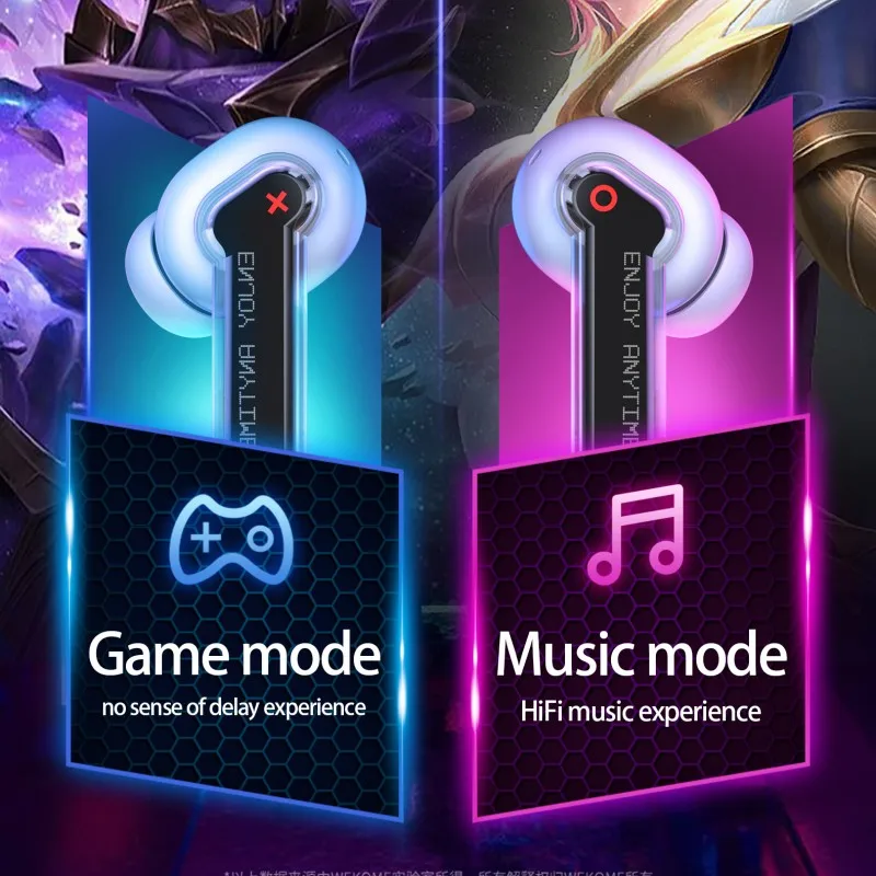 Auriculares TWS transparentes, inalámbricos por Bluetooth, para videojuegos, novedad de 2023