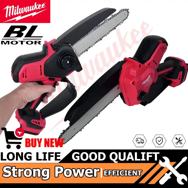 

Milwaukee High-power Chainsaw 8 Inch Auto Oiler Brushless Electric Chain Saw Pruning Wood Cutting For 18V Battery Power Tools
