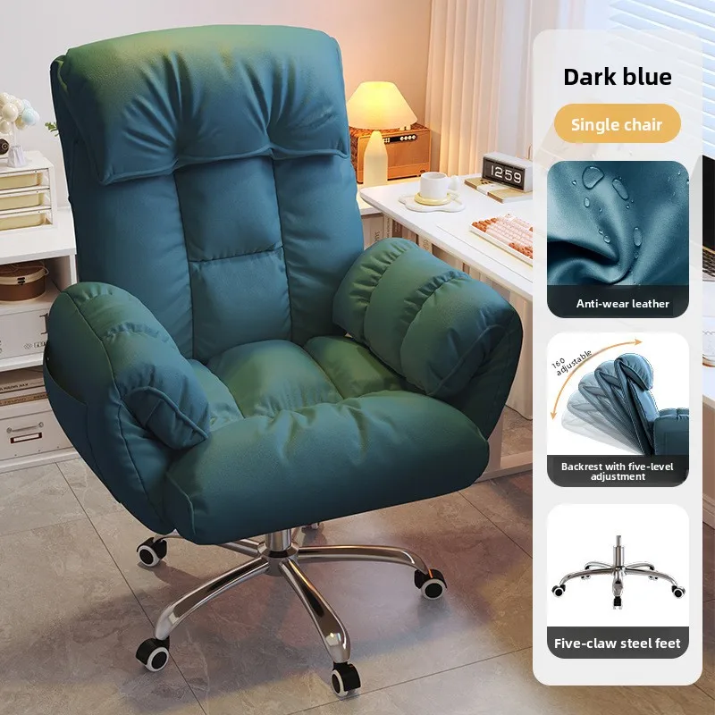 Ergonomic Gaming Chair - Home Office Comfort with Big Recline Dorm Chair Spinal Support Adjustable Height Rotating Feature