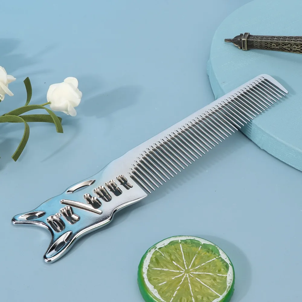 Aluminum Material Professional Anti-Static Haircut Comb Durable Material Anti Static Design Aluminum Comb Non Slip Ergonomic