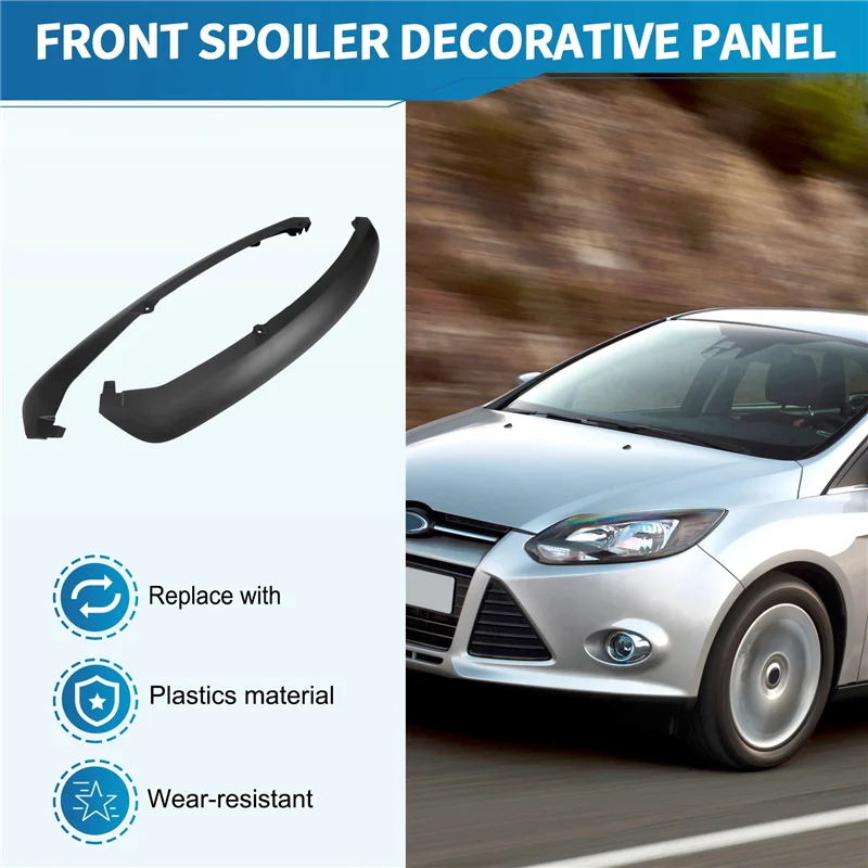 AV34-2Pcs الجبهة حافة مصد السيارة المفسد الهواء الذقن الفاصل لوحة الستارة السفلية لفورد فوكس 2012-2014 FO1095244C CP9Z17626B #5