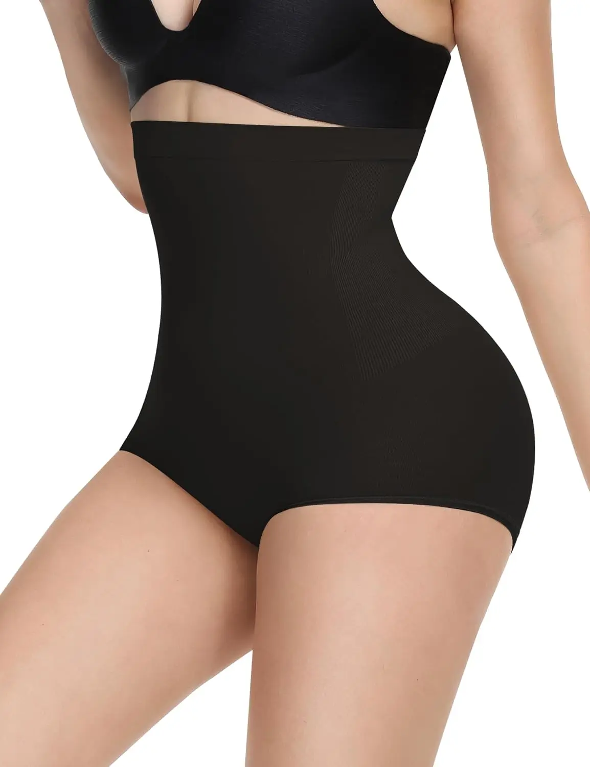Bauchkontroll-Shapewear Damen Hochgeschnittene Nahtlose Glättende Körperformende Unterhose Schlankheits-Slip Unterwäsche