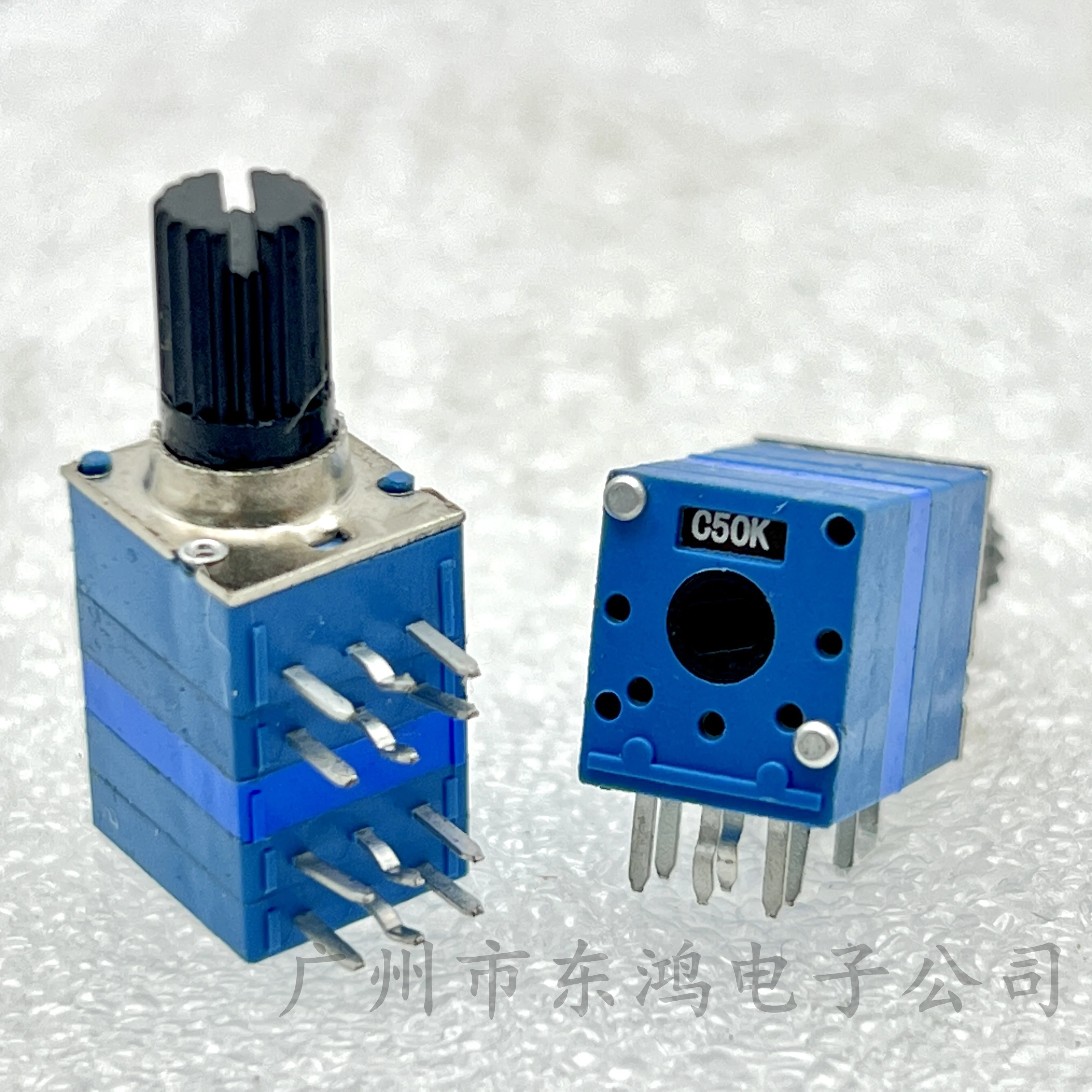 1 PCS Korean plastic RK097 quadruple adjustable potentiometer c50K volume adjustment resistance shaft length 10MM