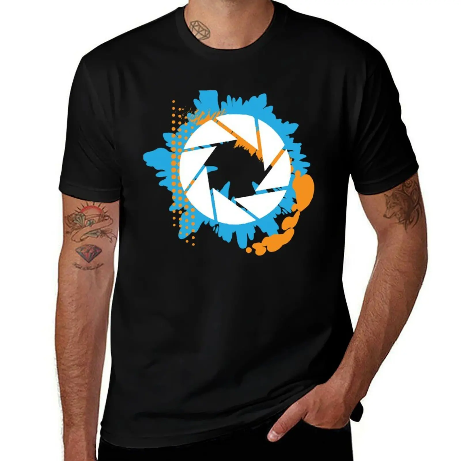 Portal - Abstract Aperture Logo T-Shirt UV Protection Outdoor Tee Shirt T-Shirt