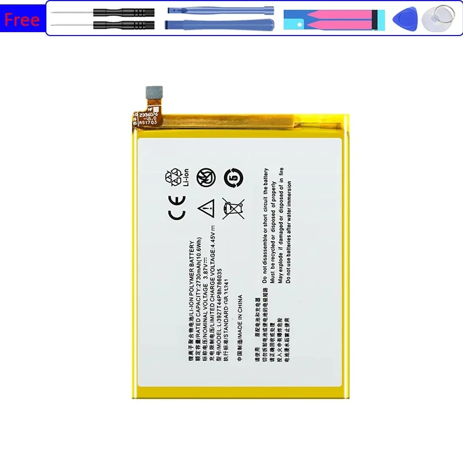 Mobile Phone Battery For ZTE Blade V8 BV0800 BV0701 A910 A506 A522 V770 V7 Plus BV0721 Z10 Li3925T44P8h786035 2730mAh