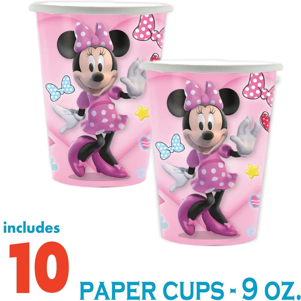 50 pezzi Disney Minnie Mouse Articoli per feste Rosa Minnie Set di stoviglie usa e getta Baby Shower Decorazioni per feste di compleanno per ragazze