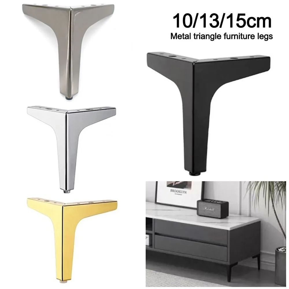HIgh Quality Metal Furniture Legs Replacement Triangle Cabinet Legs Wear-resistant Anti Scratch Cupboard Sofa Chair Feet