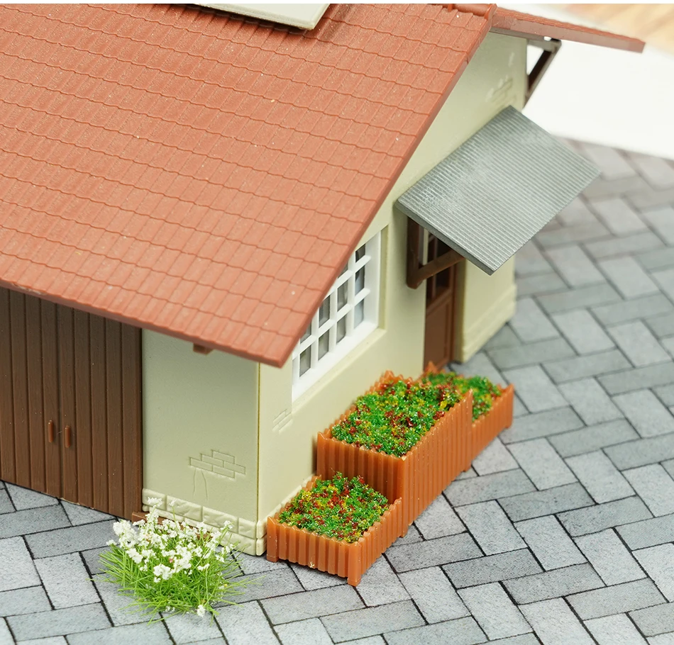 5 Stück 1/75-200 Blumenbeet Sukkulenten-Pflanzentopf Eisenbahn-Parterre Stadtgarten Landschaft HO-Maßstab Modellbahn-Zubehör – Detail 10