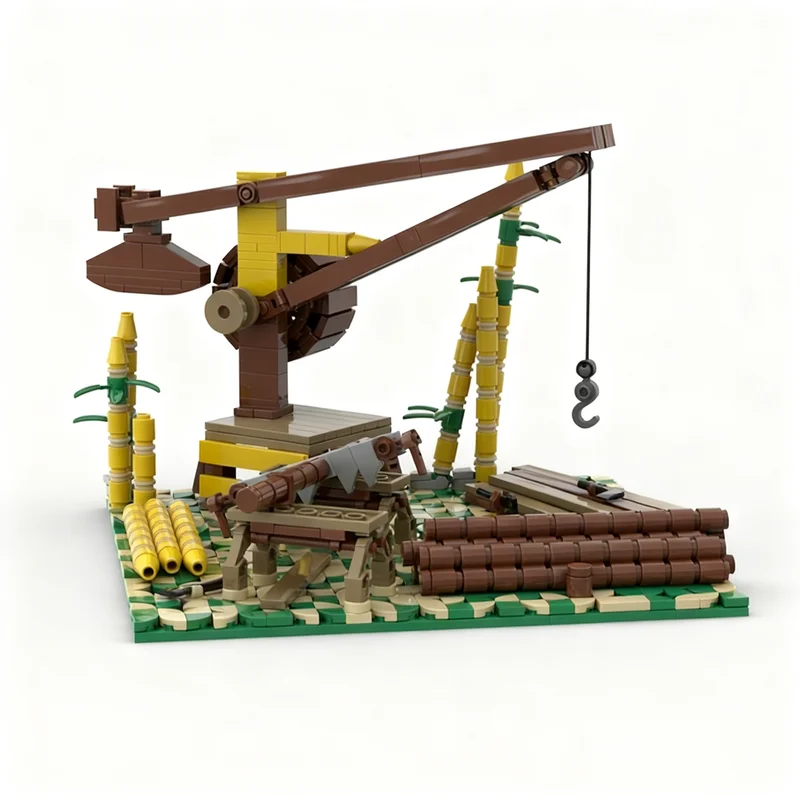 ตัวต่อ MOC 967 ชิ้น ชุดค่ายไม้แห่งยุคอาณาจักร รุ่นเอเชียตะวันออก ของเล่นตัวต่อ ชุดสร้างสรรค์ ไอเดียของขวัญคริสต์มาส ของเล่นเสริมพัฒนาการ