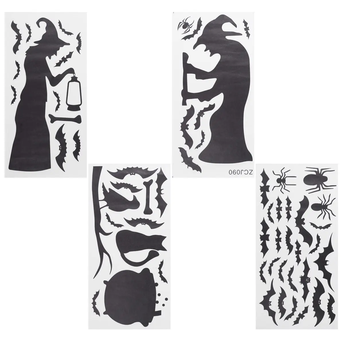 Halloween Wall Decals Removable PVC Self Adhesive Door Stickers Spooky Home Party Decoration