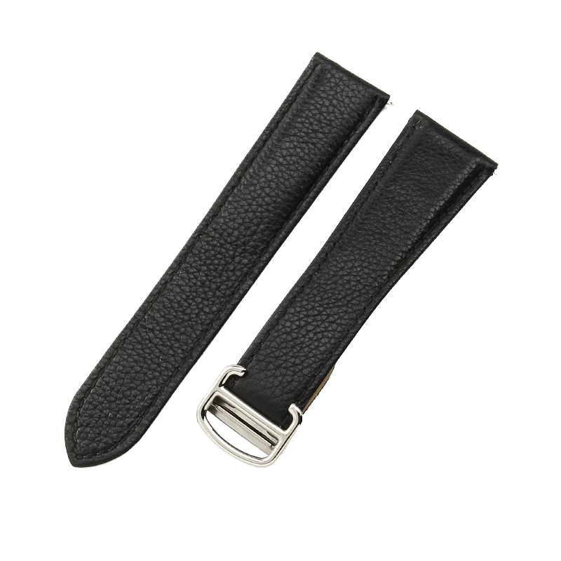16 17 18 20 22mm cinturino originale in pelle bovina premium con vestibilità senza cuciture per Cartier Tank London Solo cinturino modello Lychee nero