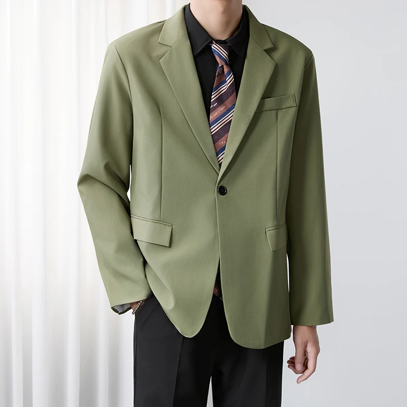 

Business Mens Slim Fit Fashion Style Jackets Male Solid Color Formal Blazer Fine Craft Durable Fabric Elegant Office Daily Wear