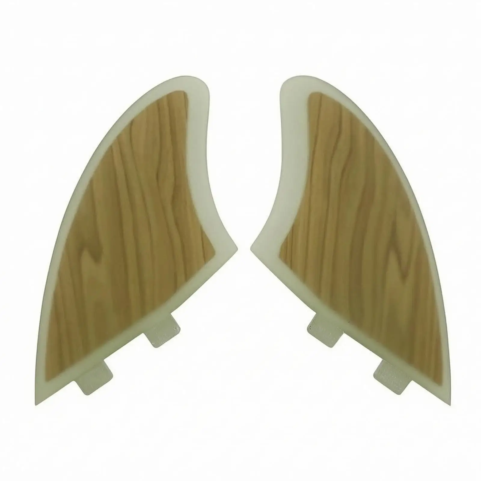 Surfboard Fin with Double-Tab Base Controlled Flex Bamboo Surfboard Fin Fins with Double Tabs High Performance Replacement