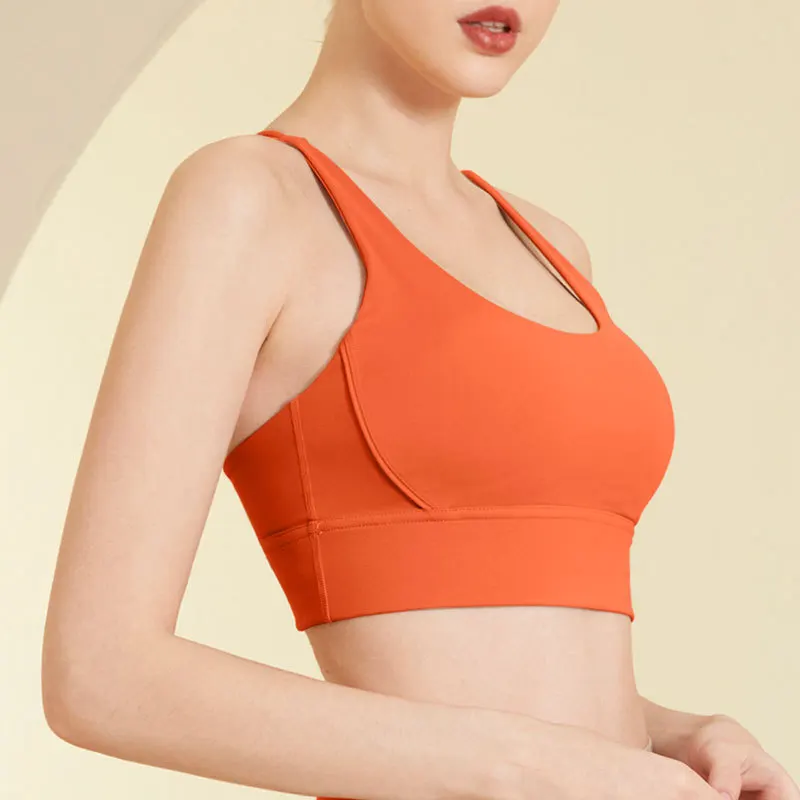 Sports Underwear Women Spring And Summer Yoga Running Feel Bra Quick-Drying Beauty Back Big Chest Shockproof Yoga