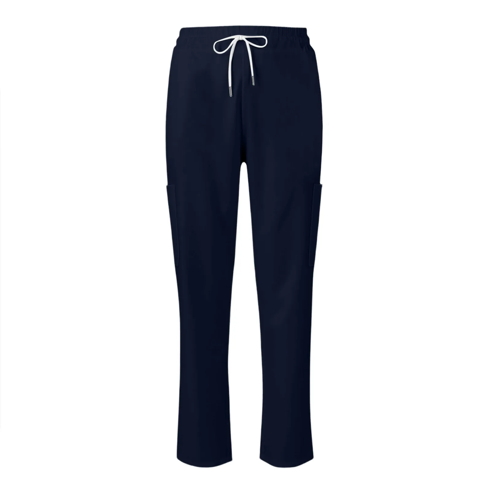 여성용 캐주얼 경량 컬러 작업 바지/간병인 바지 (사이드 포켓 포함)