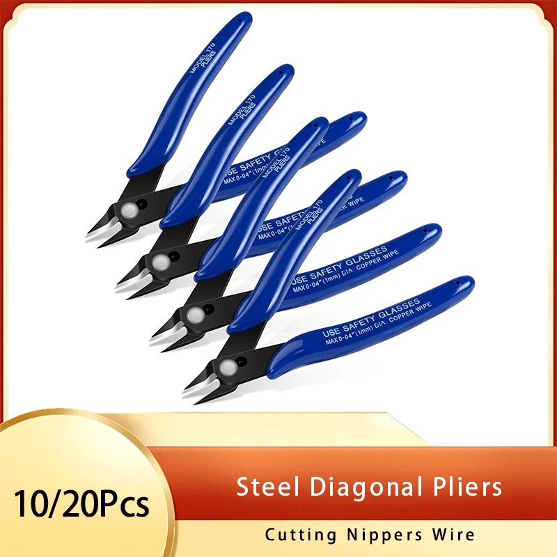 Universal High Manganese Steel Diagonal Pliers 10/20Pcs Cutting Nippers Wire Cutter 3D Printer Parts Copper Hand DIY Tools