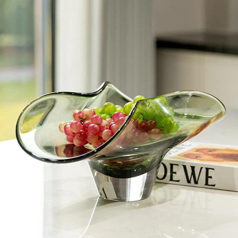 Fruit plate living room light luxury glazed dining table fruit plate dried fruit storage decorative dining table high value orna