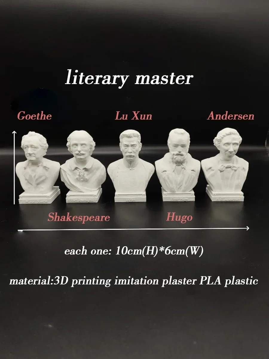 Shakespeare, Lu Xun, Hugo, Goethe, Andersen writers and writers imitation plaster ornaments statue model decorations