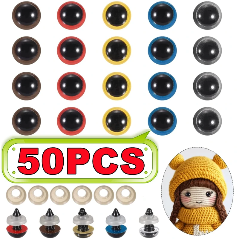 

Новые 50 шт. пластиковые защитные глаза для игрушек Amigurumi Diy Crafts TeddyBear игрушечный глаз для кукол украшения аксессуары ювелирные изделия