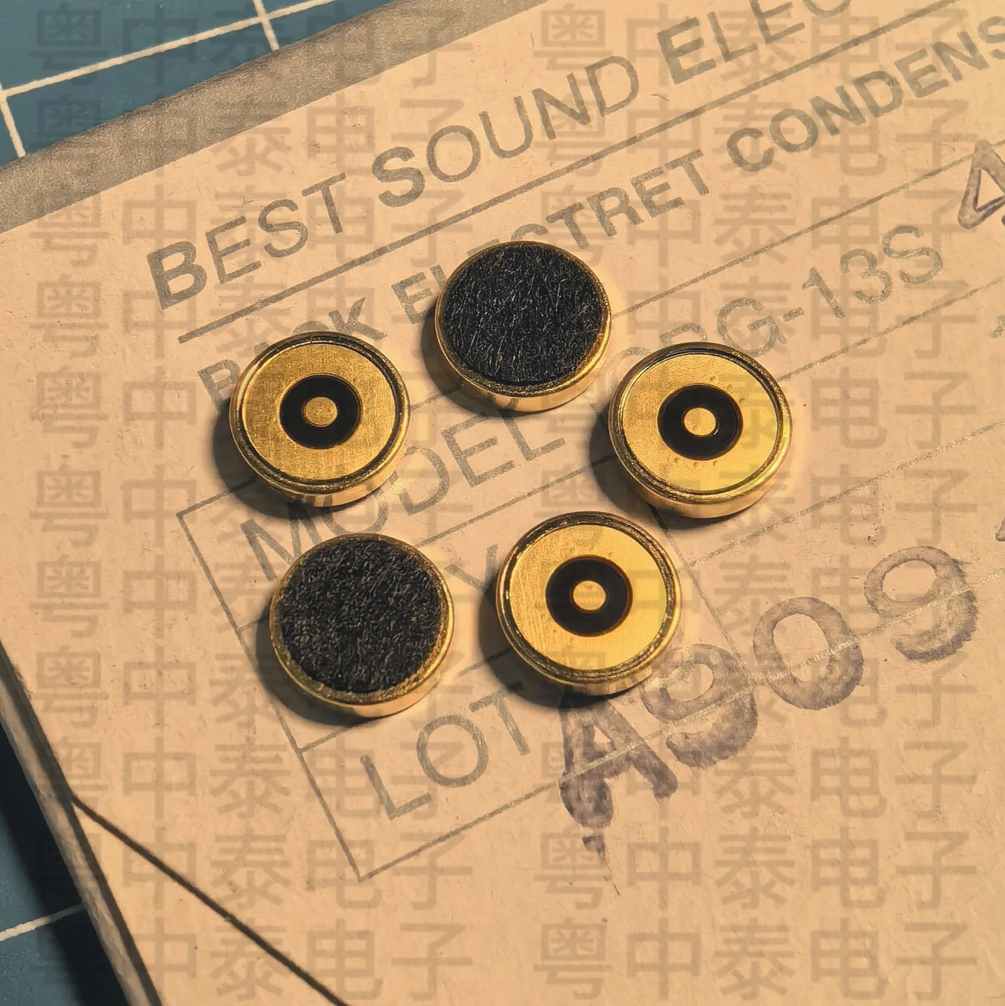 20pcs/original South Korea BSE imported capacitive electret microphone OBG-13S concentric circle pickup