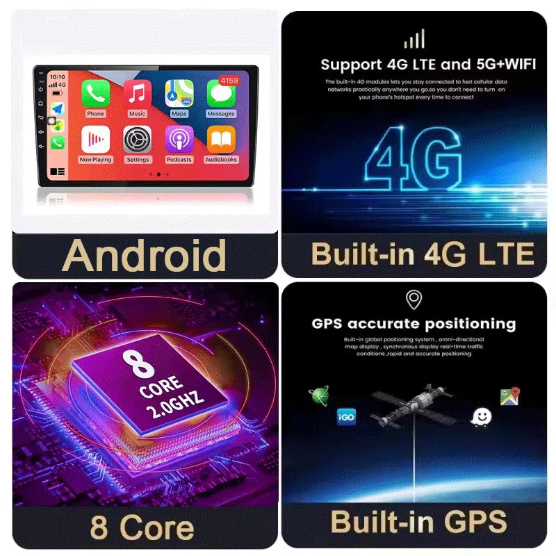 2din أندرويد 15 Carplay راديو السيارة مشغل فيديو متعدد الوسائط لكيا بيكانتو صباح 2011-2017 الملاحة نظام تحديد المواقع رئيس وحدة DSP 5G WIFI