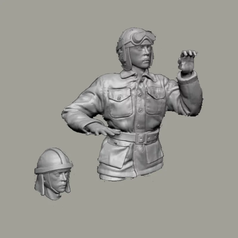 

1/35 Resin Model Figure Soldier Tank Commander Gk Micro Miniature 3d Printed White Model Toy Unassembled And Unpainted Kit